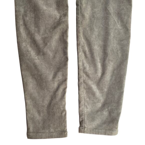 Stretch Micro Suede Skinny Pants Liverpool Abby Ankle Size 4 27 Olive Brown - Picture 7 of 9